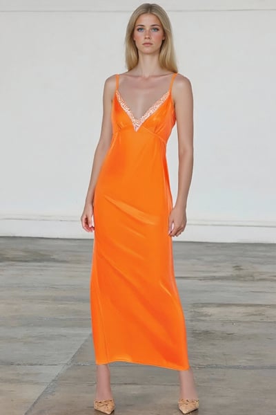 Sexy Deep V Strap French Satin Dress Elegant Solid Color Backless Maxi Dress