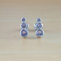 BOXED GIFT/Amethyst Earrings/Sterling Silver Amethyst Earrings/Purple Gemstone Earrings/Amethyst Jewellery/Amethyst Jewelry/UK - Thumbnail 1