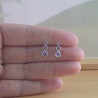 BOXED GIFT/Amethyst Earrings/Sterling Silver Amethyst Earrings/Purple Gemstone Earrings/Amethyst Jewellery/Amethyst Jewelry/UK - Thumbnail 3