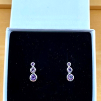 BOXED GIFT/Amethyst Earrings/Sterling Silver Amethyst Earrings/Purple Gemstone Earrings/Amethyst Jewellery/Amethyst Jewelry/UK - Thumbnail 6