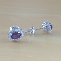 BOXED GIFT SET/Sterling Silver Amethyst Pendant & Chain/Silver Amethyst Necklace UK/Amethyst Jewellery/Amethyst Jewelry/February Birthstone/UK - Thumbnail 5