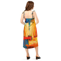  Painted Things Tie-strap midi dress - Thumbnail 1