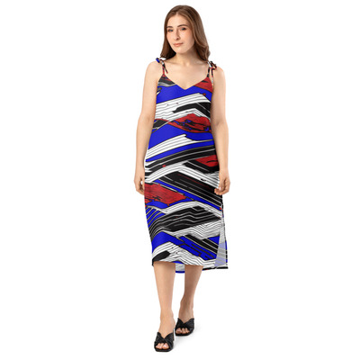 Just me tie-strap midi dress
