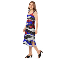 Just Me Tie-strap midi dress - Thumbnail 2
