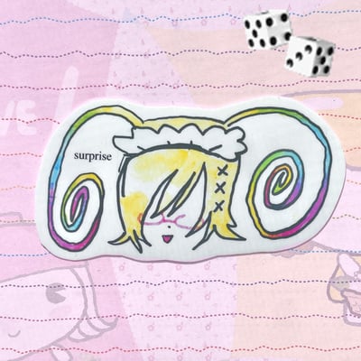 Swirly surprise sticker