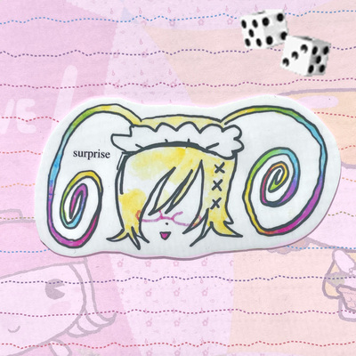 swirly surprise sticker