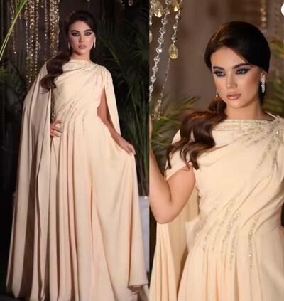 Customized Exquisite Asymmetrical One-Shoulder A-line Sweep/Brush Prom Dresses Sequin Charmeuse Formal Occasion Gown 