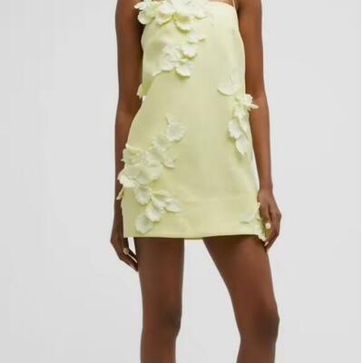 Customized flower straight one-shoulder short dresses prom dresses classic exquisite modern style