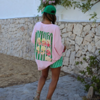 VINTAGE JAMAICA LEMON SHRIMP PINK TEE - Thumbnail 2