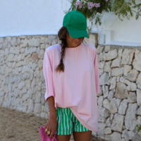 VINTAGE JAMAICA LEMON SHRIMP PINK TEE - Thumbnail 4