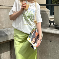 PASTEL GREEN SUNRISE PRINT TEE - Thumbnail 3