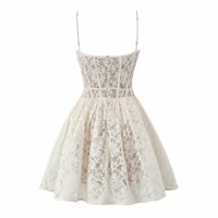 Lace suspender dress women's vacation sexy backless waist dress - Thumbnail 2