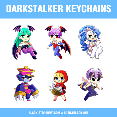 Darkstalker Acrylic Keychains
