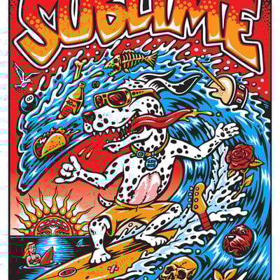 Foil sublime new haven, ct 2025 screenprinted poster!