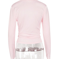 Sexy lace hollow V-neck long-sleeved top - Thumbnail 7