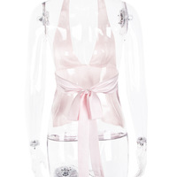 Sexy deep V halter neck backless vest for women - Thumbnail 5