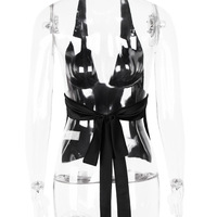 Sexy deep V halter neck backless vest for women - Thumbnail 1