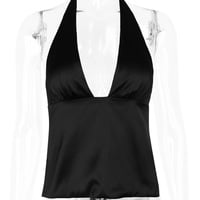 Sexy deep V halter neck backless vest for women - Thumbnail 6
