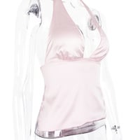 Sexy deep V halter neck backless vest for women - Thumbnail 7