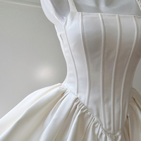 Cute Satin Short A-Line Prom Party Dress - Thumbnail 2