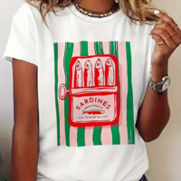 Canned Sardines Stripe Printed Tee - Thumbnail 2