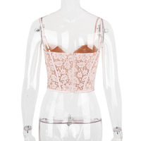 Lace hot girl tank top fishnet top - Thumbnail 4
