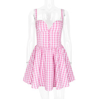 Wear a plaid waist halter dress - Thumbnail 3