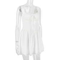 Lace splicing slim backless ballet skirt short skirt hot girl sexy suspender dress - Thumbnail 5