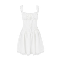 Lace splicing slim backless ballet skirt short skirt hot girl sexy suspender dress - Thumbnail 6