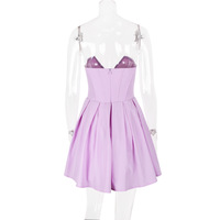 Sexy Tube Top French Dress Slim Backless Fishbone Mini Skirt Tutu Skirt - Thumbnail 2