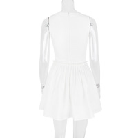 summer white suspender skirt dress - Thumbnail 3