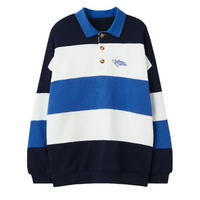 RETRO STRIPE RUGBY SWEATSHIRT - Thumbnail 1