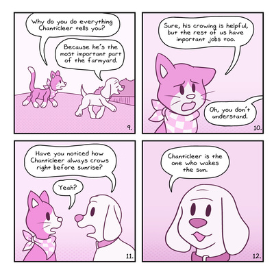 Chanticleer raises the sun - comic