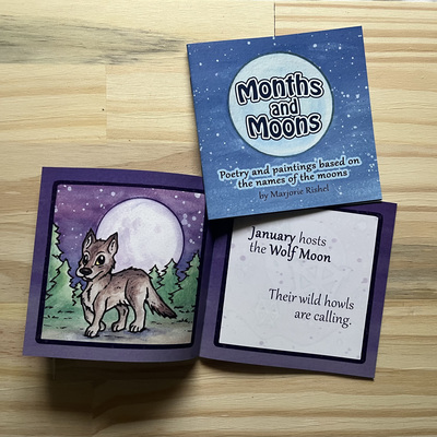 Months and moons - art and poetry mini-book