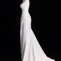 Elegant Strapless Ivory Gown , Perfect for Formal Events, Prom Dress, Evening Dress, Mermaid Prom Dress with Slit - Thumbnail 3