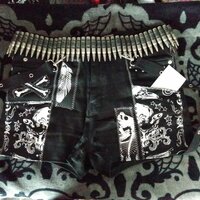 Skull with Moth Wings & Crow Skulls Goth Punk Sew-on Patches - Thumbnail 5