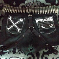 Cat Eyes Goth Punk Sew-on Patches - Thumbnail 5
