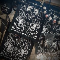 Siamese Bats Skeleton Goth Punk Sew-on Patches - Thumbnail 4