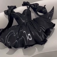 Burgundy Wedding Receiption Dress Homecoming Dress HOCO Dress Homecoming Dress Short Prom Dress Short Formal Party Dress - Thumbnail 4