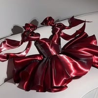 Burgundy Wedding Receiption Dress Homecoming Dress HOCO Dress Homecoming Dress Short Prom Dress Short Formal Party Dress - Thumbnail 8