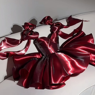 Burgundy wedding receiption dress homecoming dress hoco dress homecoming dress short prom dress short formal party dress