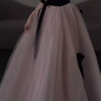 Pink off Short Sleeves Evening Dress with Beading, Elegant Tulle Prom Gown,Custom Size Formal Party Dress, Wedding Guest Bridesmaid Outfit  - Thumbnail 3