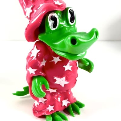 Fov stashie - 3/4 neon pink w/ white stars