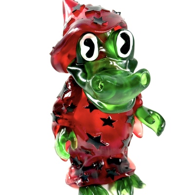 Fov stashie - 3/4 translucent red w/ black stars