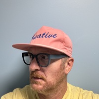 CREATIVE salmon w/ blue stitch SnapBack hat  - Thumbnail 1