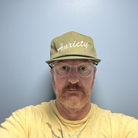ANXIETY green w/ white stitch SnapBack hat  - Thumbnail 2
