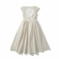 Women's retro round neck sleeveless vest dress with backless mid-length dress - Thumbnail 2