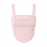 Wear women's plaid irregular camisole sexy navel-baring top - Thumbnail 2