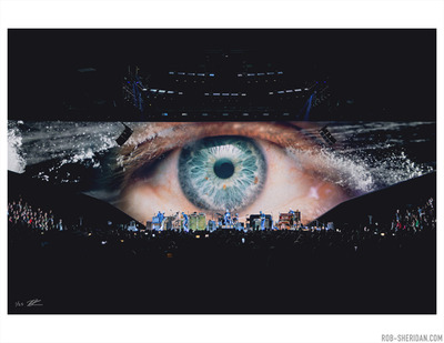 "Setting Sun II" Vancouver 24.05.06 - Pearl Jam Dark Matter Tour - large giclée print 24" x 16"