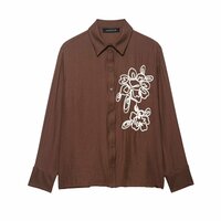 Fashionable floral textured shirt top - Thumbnail 2